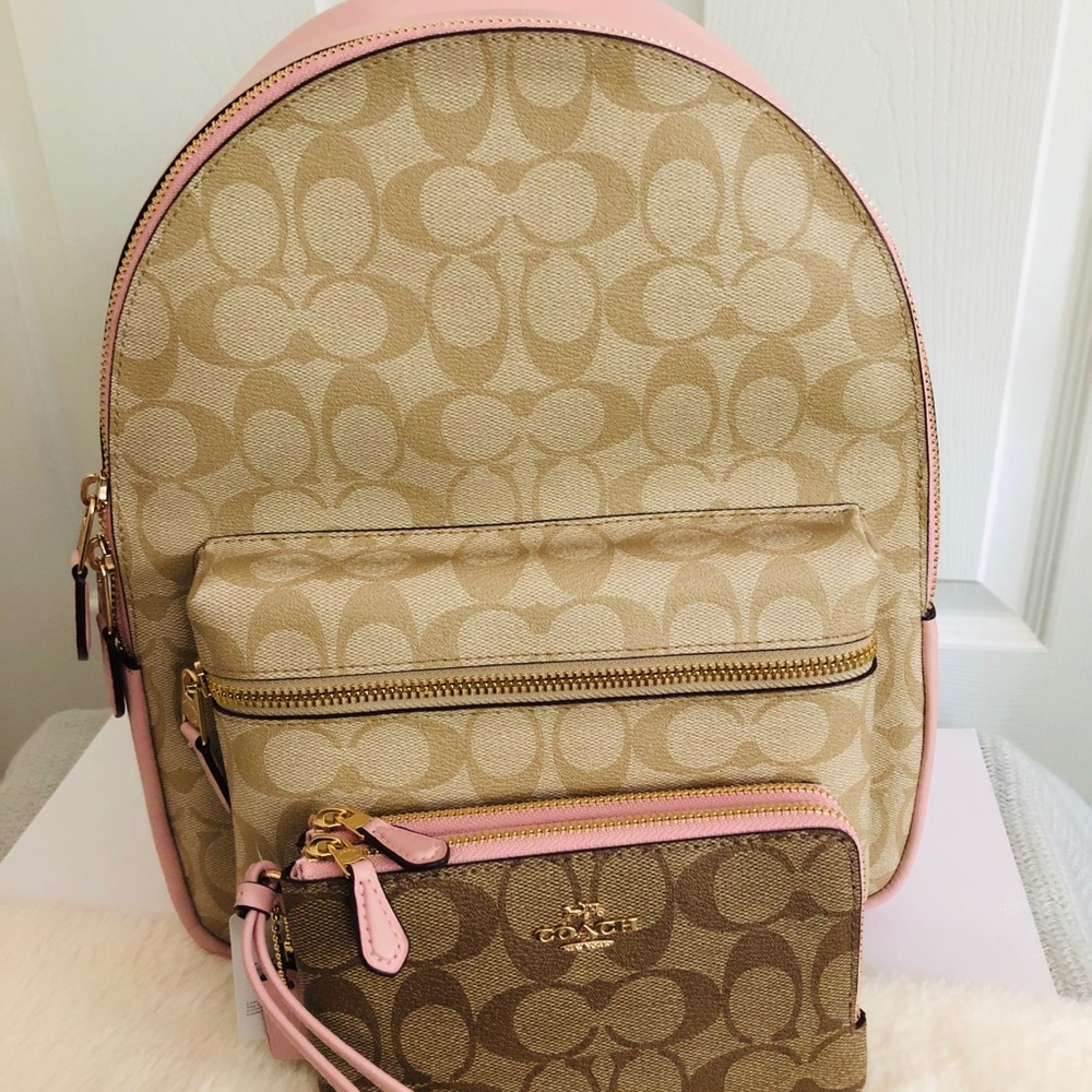 Medium Charlie Backpack in Signature Canvas